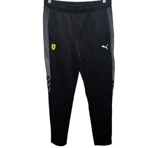 Puma Ferrari Mens Black T7 Track Pants Joggers Scuderia F1 531676-01 Size M